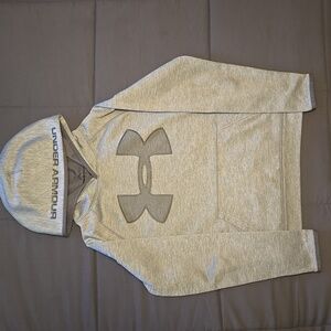 Boys Gray Under Armour Hoodie L